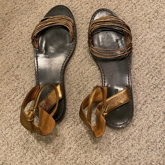 Coach “Melinda” Metallic Gold Sandals – Size 8.5 - Picture 1 of 2
